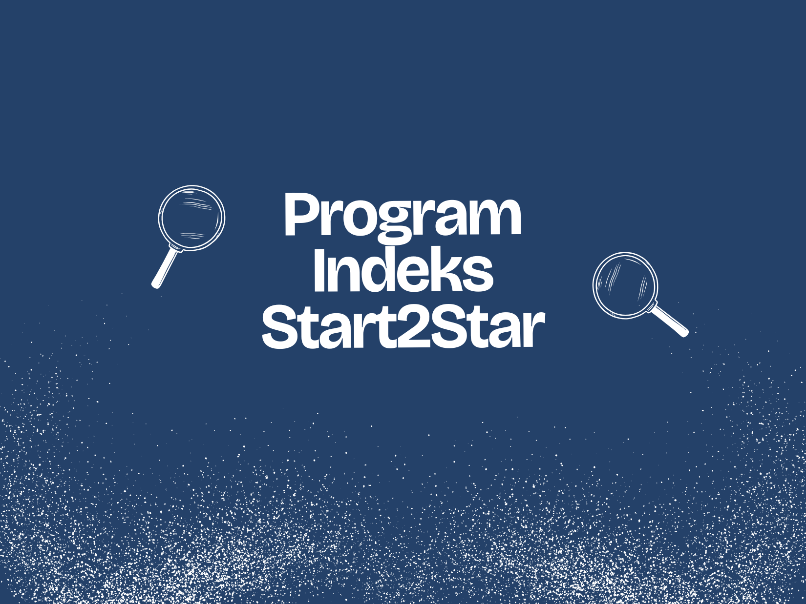 Grafika programu stypendialnego Indeks Start2Star realizowanego przez Fundację Jolanty i Leszka Czarneckich.