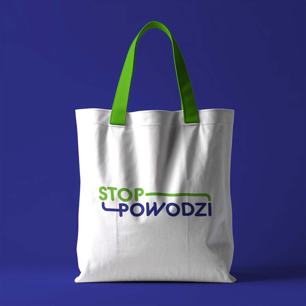 Materiały promocyjne z identyfikacją wizualną projektu Stop Powodzi!